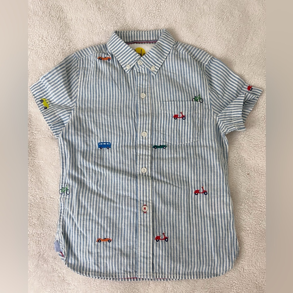 Mini Boden Kid Ticking Rainbow Road Trip Vacation Shirt